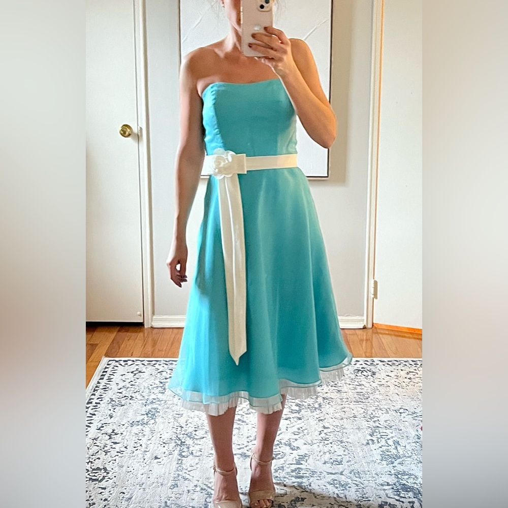 Turquoise Alfred Angelo bridesmaid / prom dress